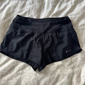 Nike Women's Black Performance Running Shorts with Reflective Swoosh